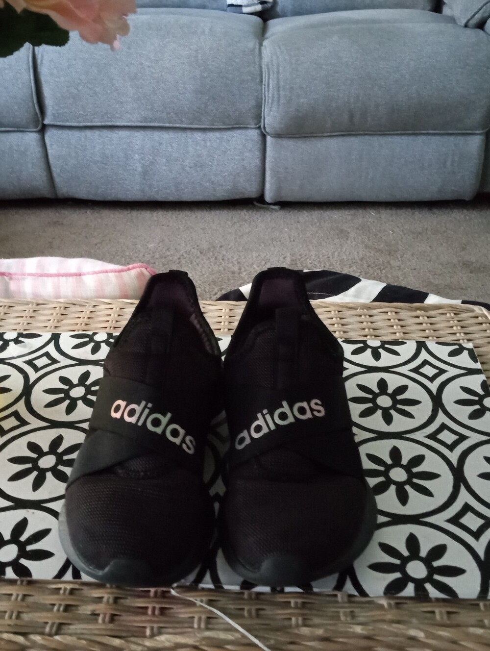 adidas Women's Black Slip-On Athletic Shoes 9.5